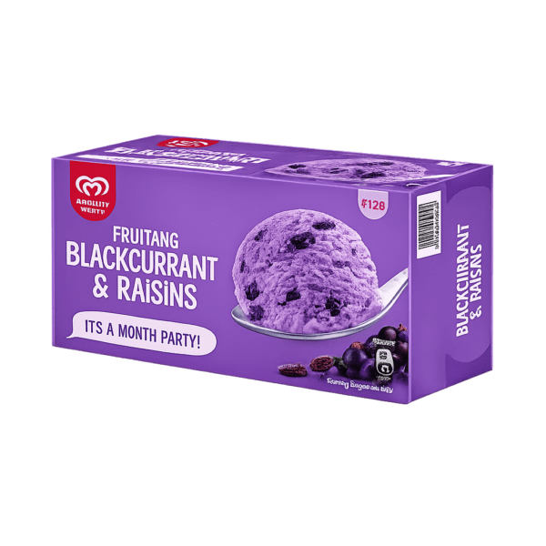 Kwality Wall’s Fruitang Blackcurrant & Raisins Icecream (700 ml)