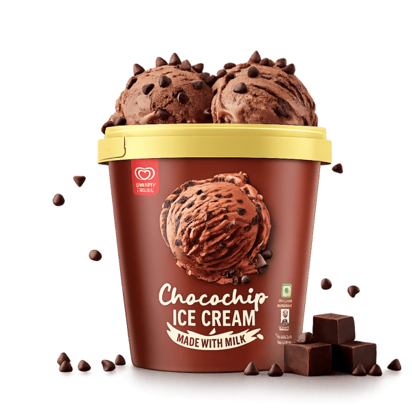 Kwality Wall’s Chocochip Icecream (700 ml)