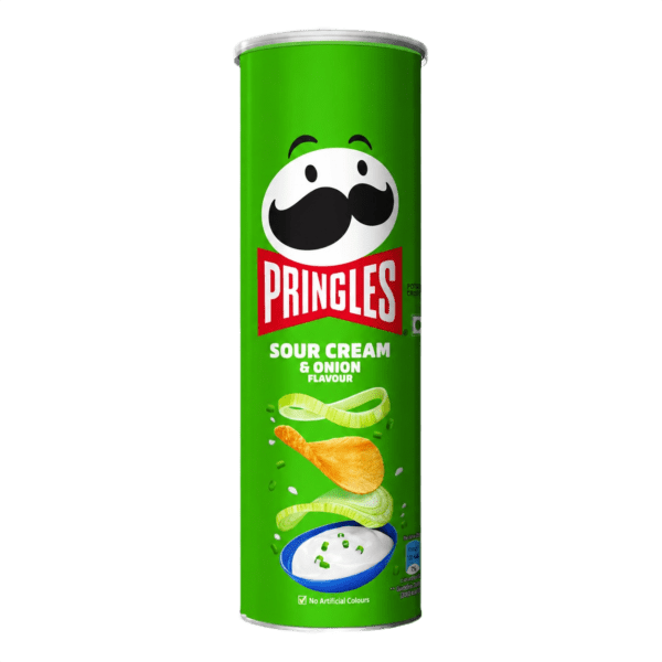 Pringles Sour Cream and Onion Potato Crisps 107g