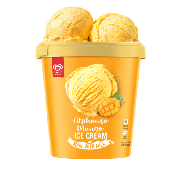 Kwality Wall's Alphonso Mango Ice Cream Tub 700 ml