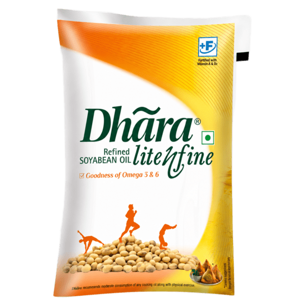 Dhara Lite n Fine Refined Soyabean Oil 840 g / 750 ml