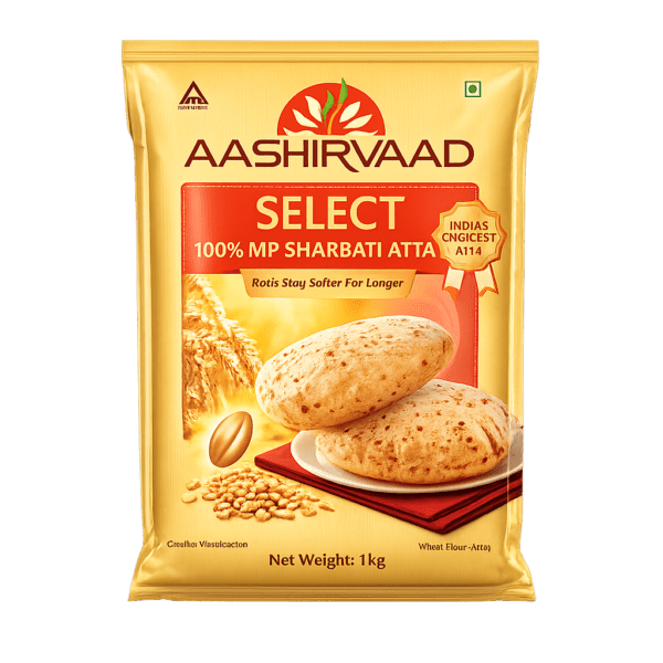 Aashirvaad Select 100% MP Sharbati Atta 1kg