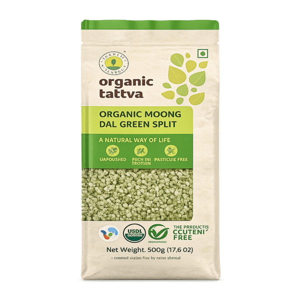 Organic Tattva Moong Dal Green Split 500 g